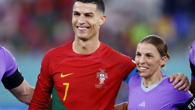 Cristiano Ronaldo a Stephanie Frappartová