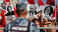 Protest proti ruské penzijní reformě z 22. září 2018.