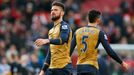 Arsenal's Olivier Giroud looks dejected after the match