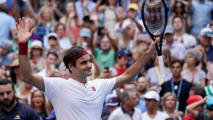 Roger Federer ve třetím kole US Open 2018