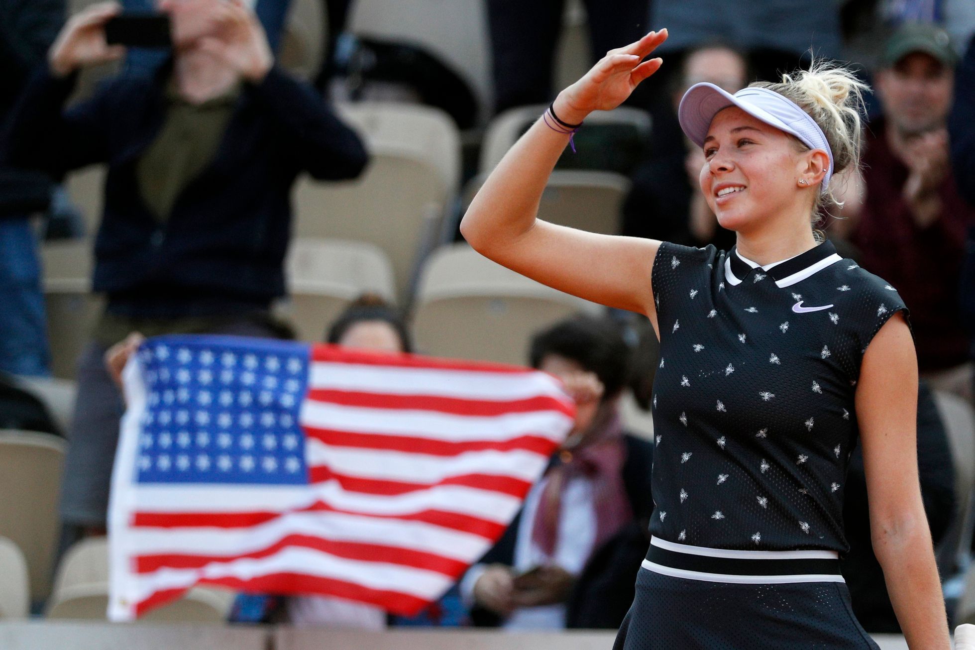 Americká tenistka Amanda Anisimovová na French Open 2019