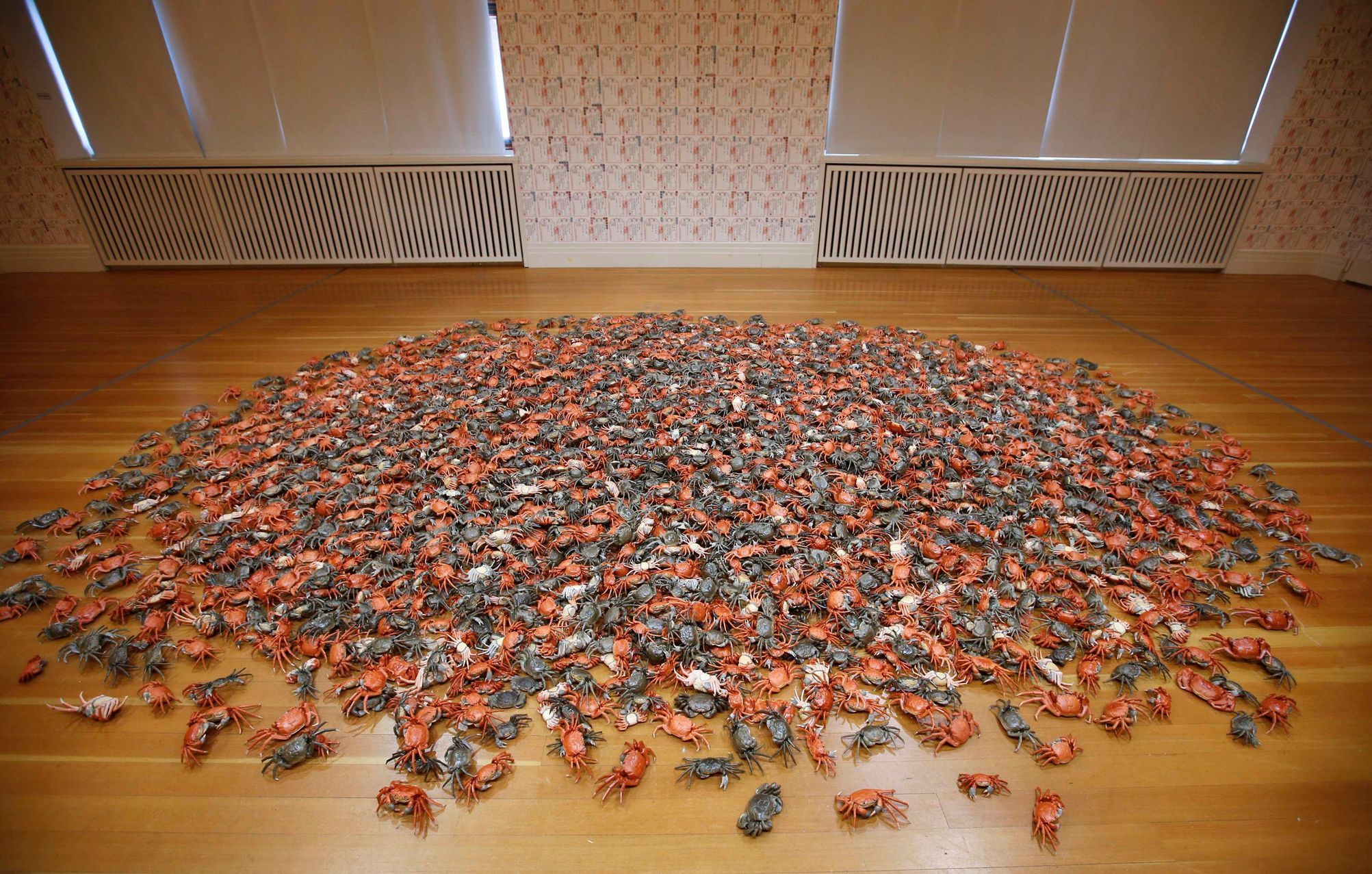 Installation &quot;He Xie&quot; by Chinese artist Ai Weiwei is pictured during a media preview of the exhibition 'Evidence' at the Martin-Gropius Bau in Berlin