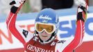 Kathrin Zettelová se raduje z vítězství v superkombinaci na MS ve Val d'Isere.