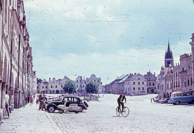 Záběr z Telče. Rok 1962