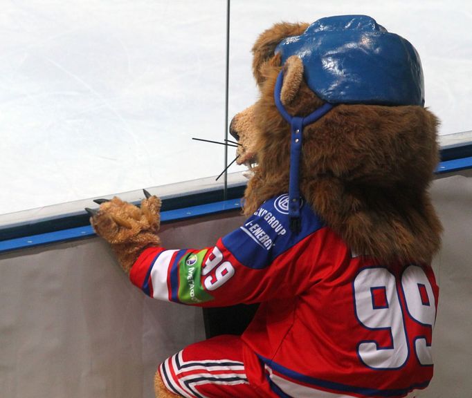 Hokej, KHL, Lev Praha - Dynamo Moskva: maskot