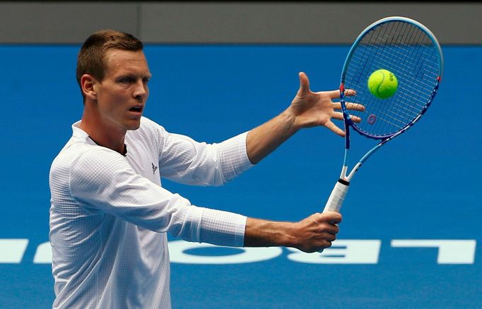 Tomáš Berdych trénuje na Australian Open 2016