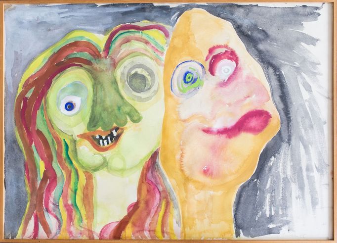 Obrázek Milana Kundery z výstavy Nostalgie po Evropě v Českém centru Paříž.