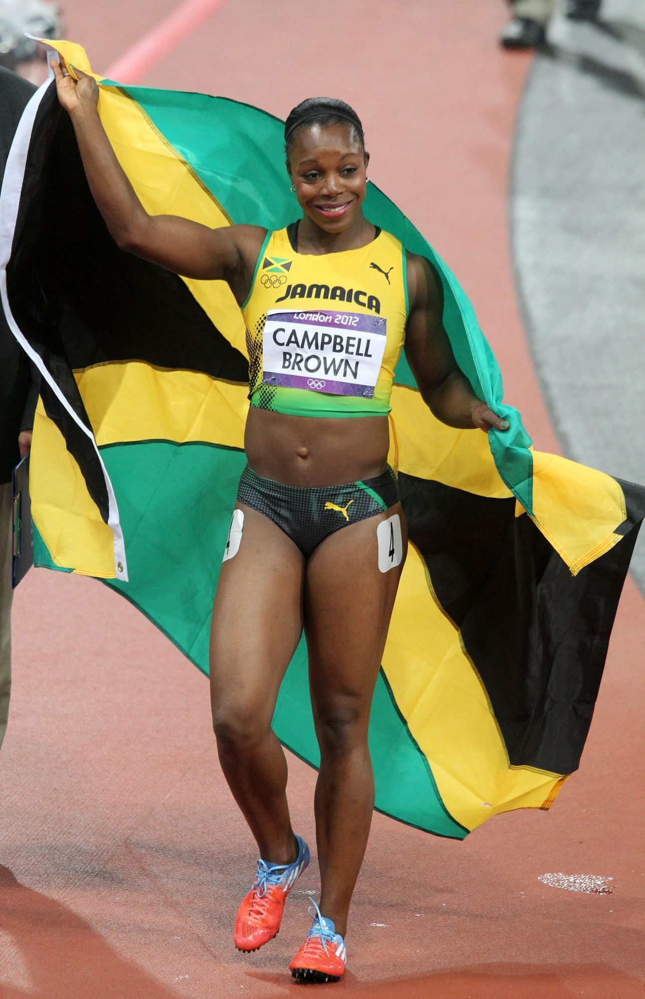 Veronica Campbell-Brownová po běhu na 100 metrů, atletika na olympijských hrách v Londýně 2012