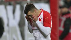 Ondřej Kúdela v zápase 16. kola Slavia - Teplice