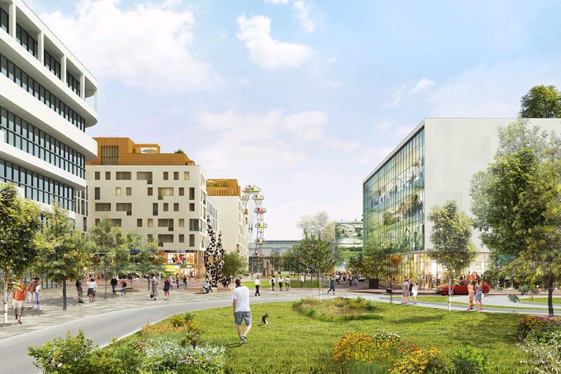 Nová čtvrť Karolina v Ostravě - vizualizace