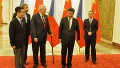 Miloš Zeman, čínský prezident a šéf CEFC Jie Ťien-ming