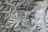 Velká čínská zeď, jak ji zachytila družice Terra. Starobylé opevnění v délce tisíců kilometrů bylo postaveno ve třetím století před Kristem a dnes je jednou z nejnavštěvovanějších památek na světě. Na snímku je její část v severní provincii Šan-si, kde prochází skalnatým terénem.