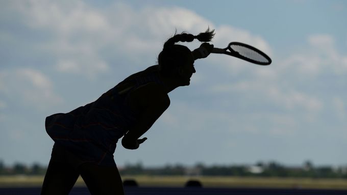 Petra Kvitová v semifinále tenisové exhibice Bett 1 Aces Berlín 2.