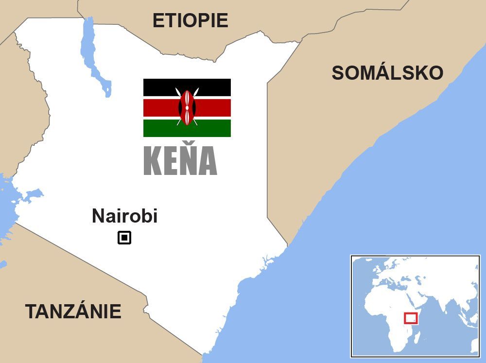 Keňa, mapa