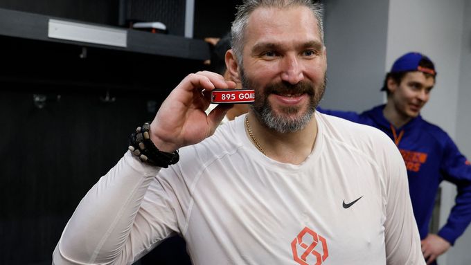 Alexandr Ovečkin a jeho 895. gól v základní části NHL