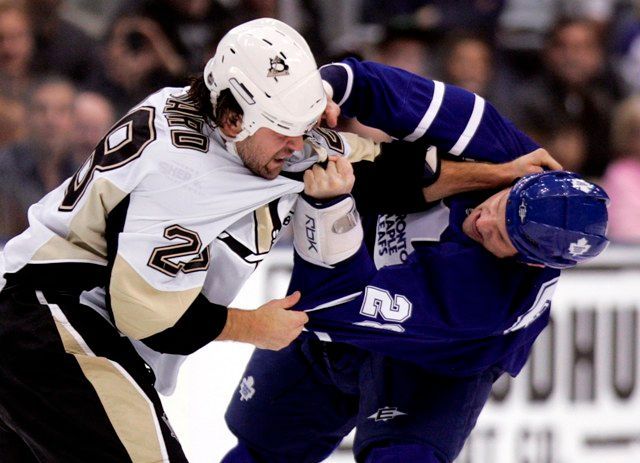 Colton Orr versus Eric Godard.