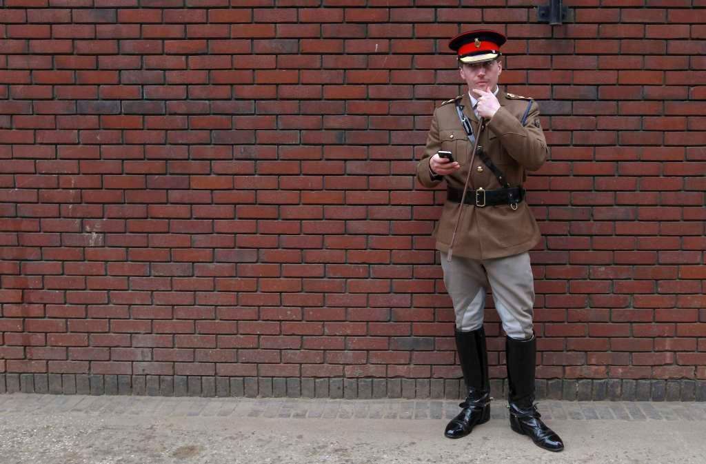 Britská kavalérie gardistů na koních