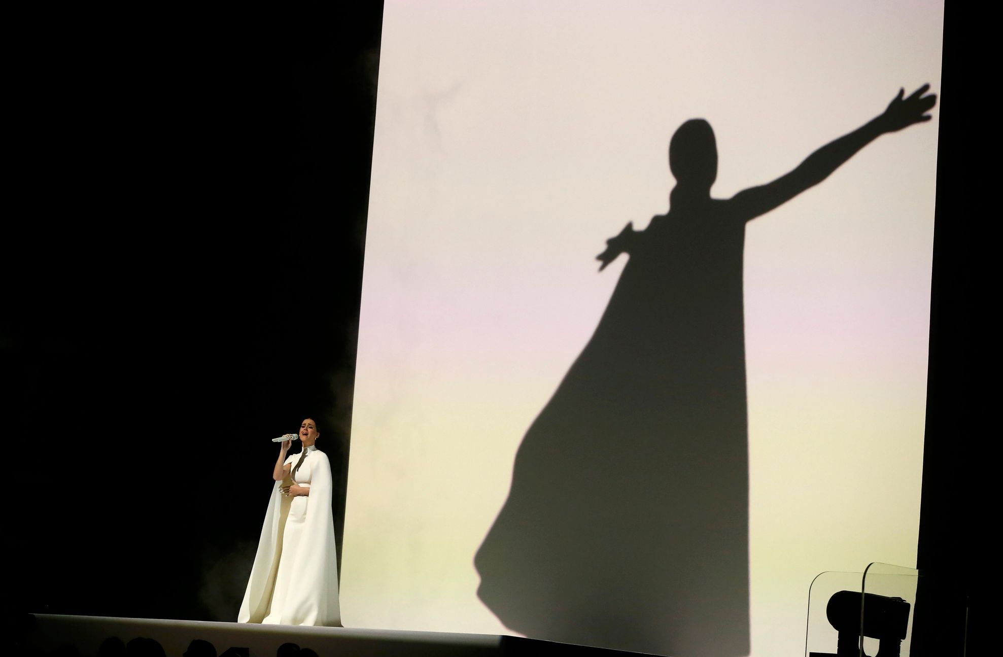 Katy Perry performs &quot;By The Grace of God&quot; at the 57th annual Grammy Awards in Los Angeles