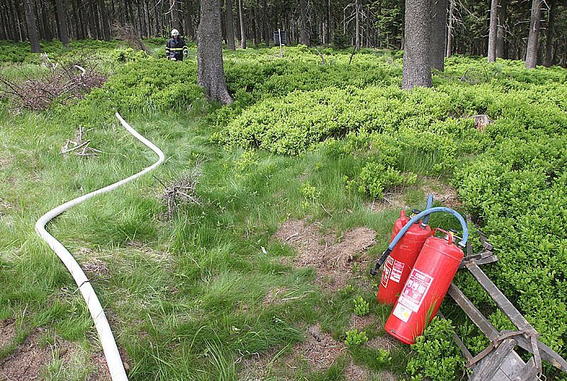 Cvičení hasičů v KRNAP