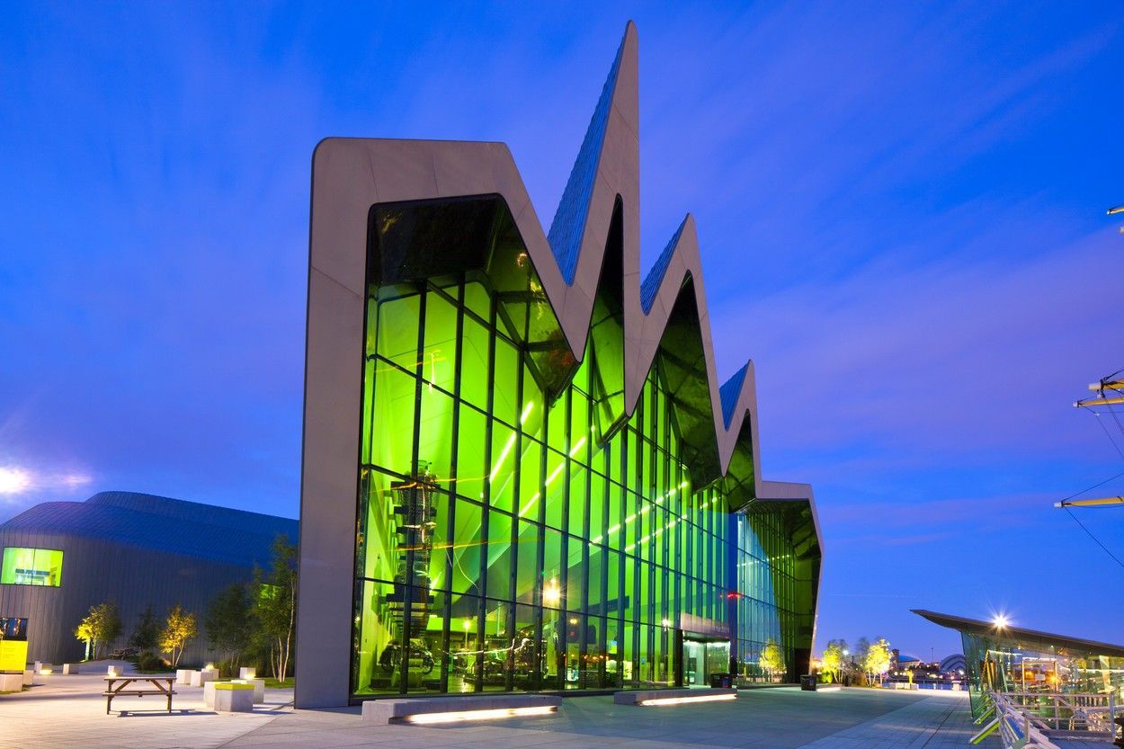 Riverside Museum v Glasgow, Zaha Hadid