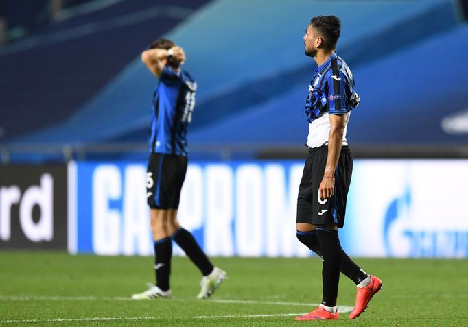 Zklamaný Jose Luis Palomino ve čtvrtfinále LM Atalanta - Paris St. Germain