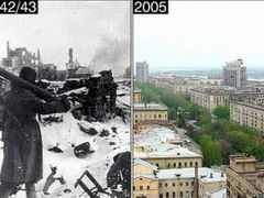 Dnešní Volgograd - bývalý Stalingrad - byl za války zcela zničen.