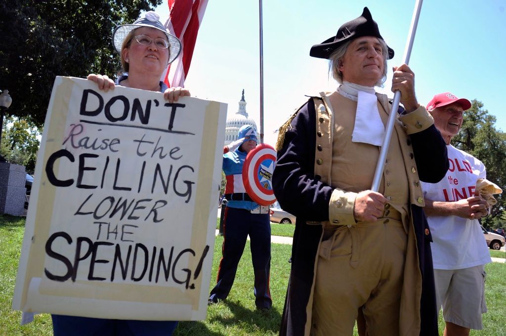 Tea Party demonstruje před Bílým domem