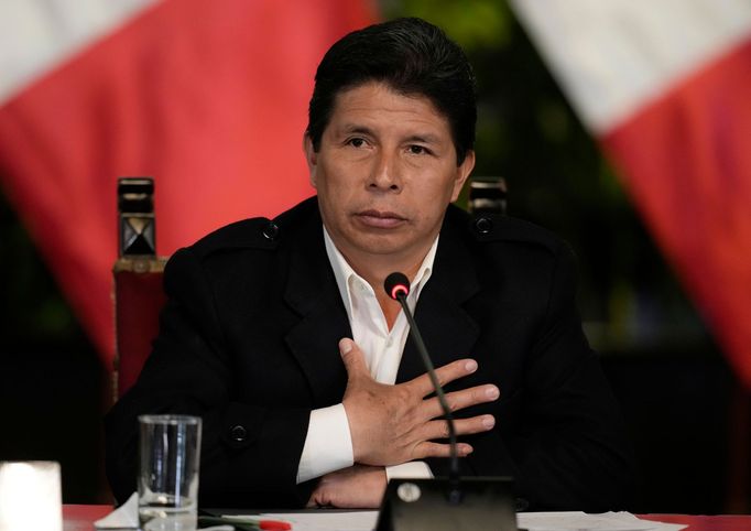 Odvolaný prezident Peru Pedro Castillo.