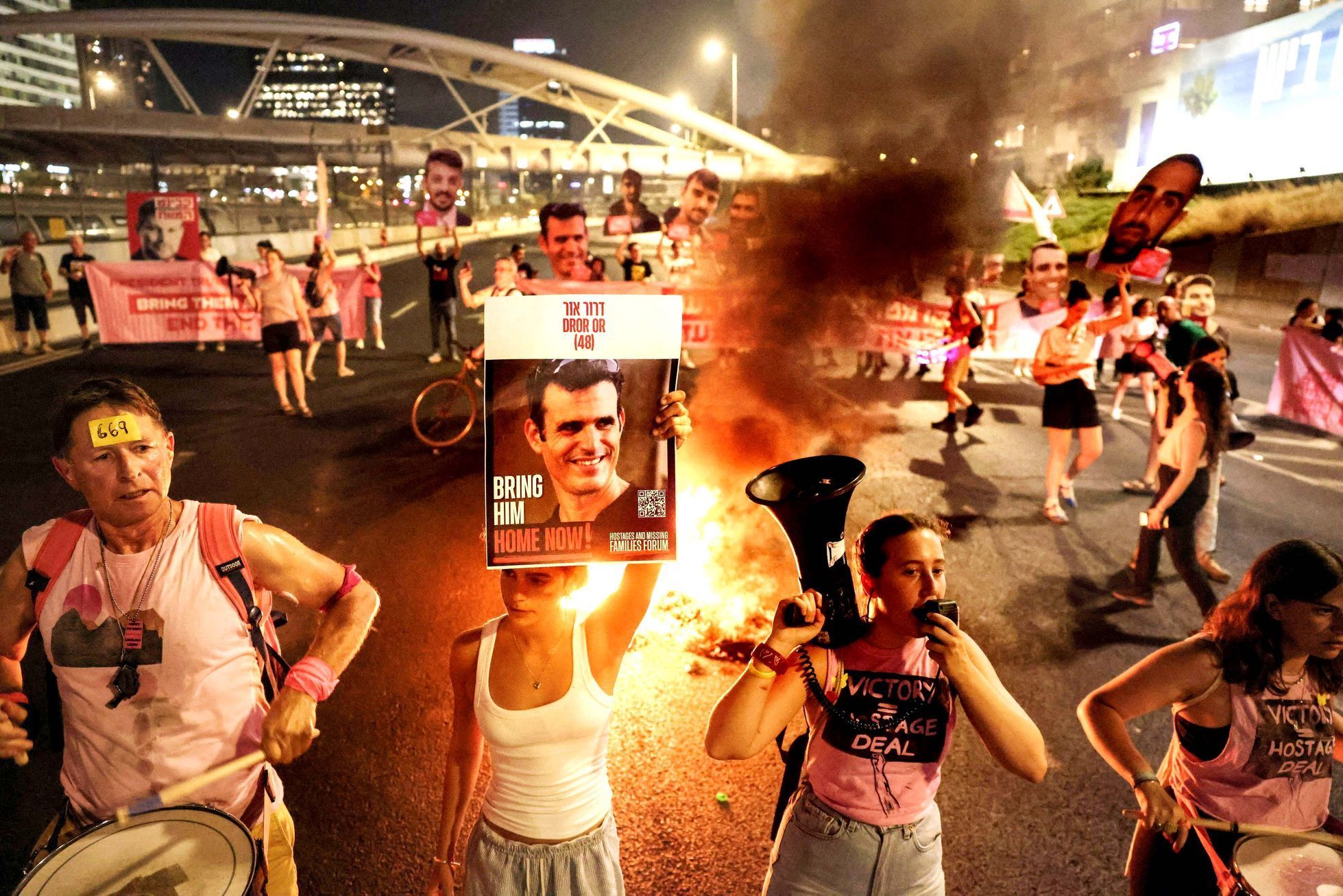 Izrael, Hamas, Gaza, rukojmí, protest, Palestina