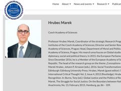 Čínský think-tank uvádí Marka Hrubce z Akademie věd na svém webu jako člena své mezinárodní akademické rady.