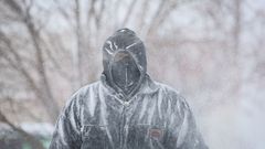 Iowa usa volby zima sníh