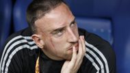 Francouzský útočník Frank Ribéry byl jen na tribuně, i když je největší hvězdou týmu. Byl v trestu za vyloučení ze semifinále proti Lyonu.