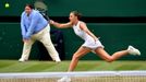 Karolína Plíšková, Aryna Sabalenková, semifinále Wimbledonu 2021