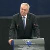 Český prezident Miloš Zeman hovoří v Evropském parlamentu