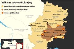 Přehledná mapa války: Kde všude vládnou proruští separatisté