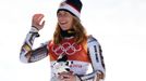 Ester Ledecká v super-G na ZOH 2018