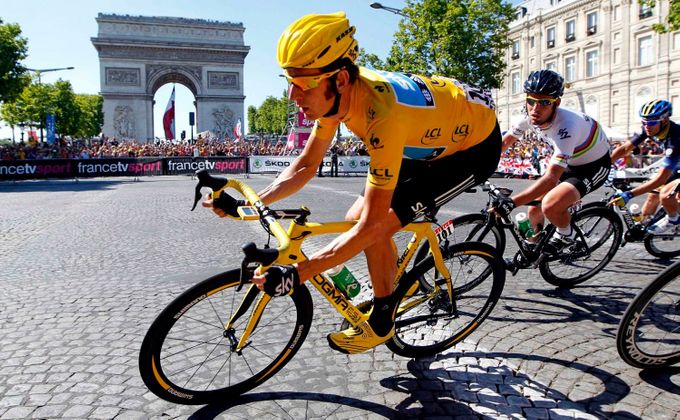 Bradley Wiggins na Tour de France 2012.