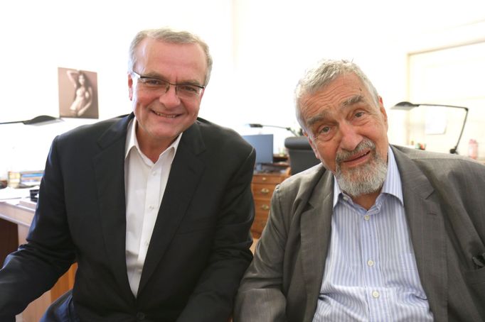 Miroslav Kalousek a Karel Schwarzenberg v červnu 2019 v rozhovoru pro Aktuálně.cz