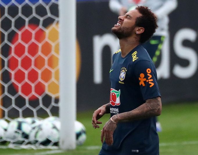 Neymar na tréninku před Copa America 2019