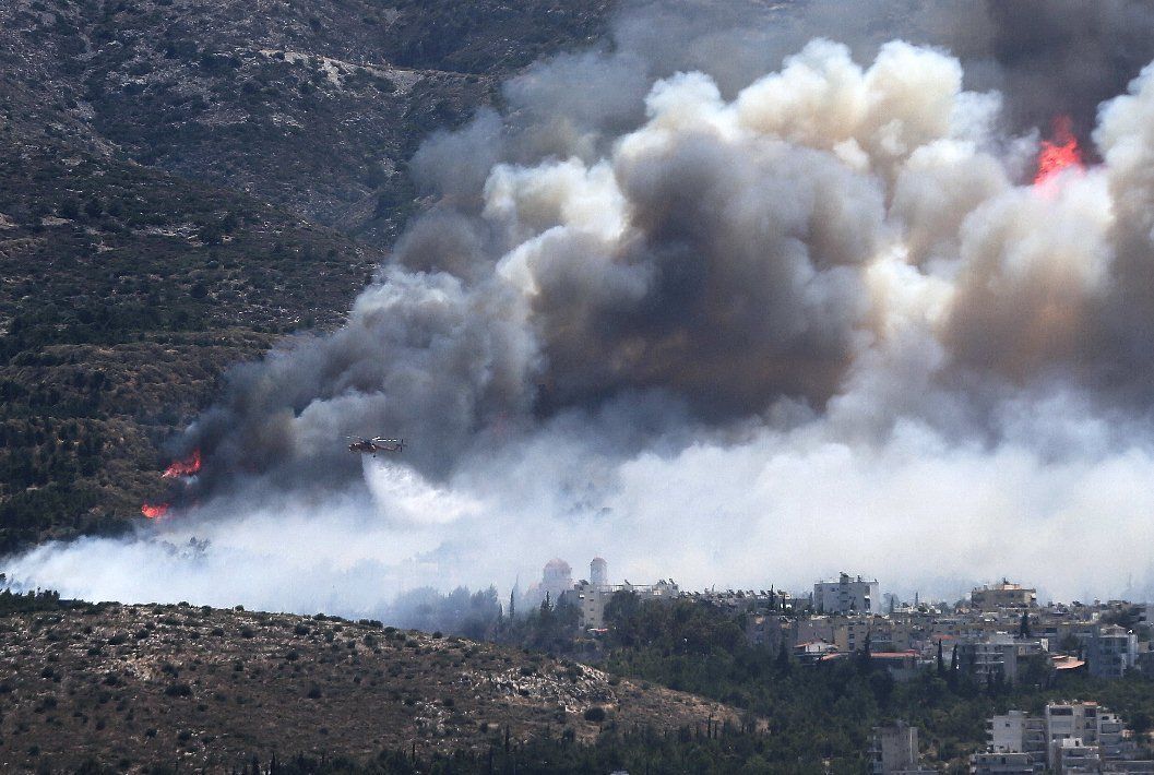Požár na jihu Řecka