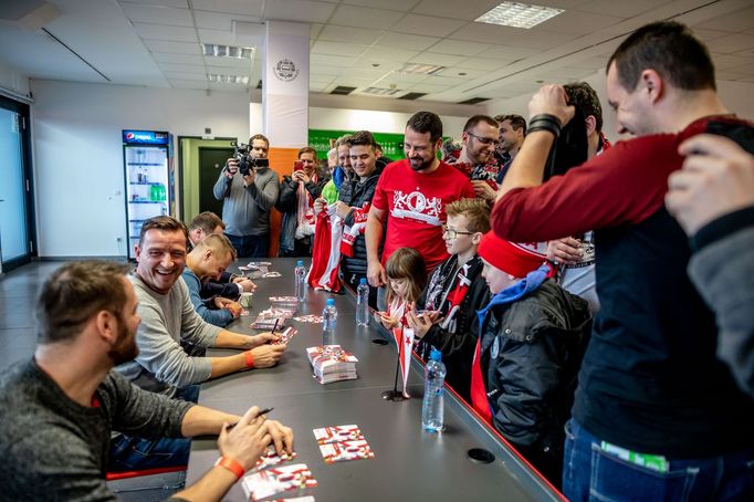 Lukáš Došek, Vladimír Šmicer, Jaroslav Černý a Zdeněk Šenkeřík