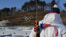 Trénink českých biatlonistů na olympiádě v Pchjongčchangu