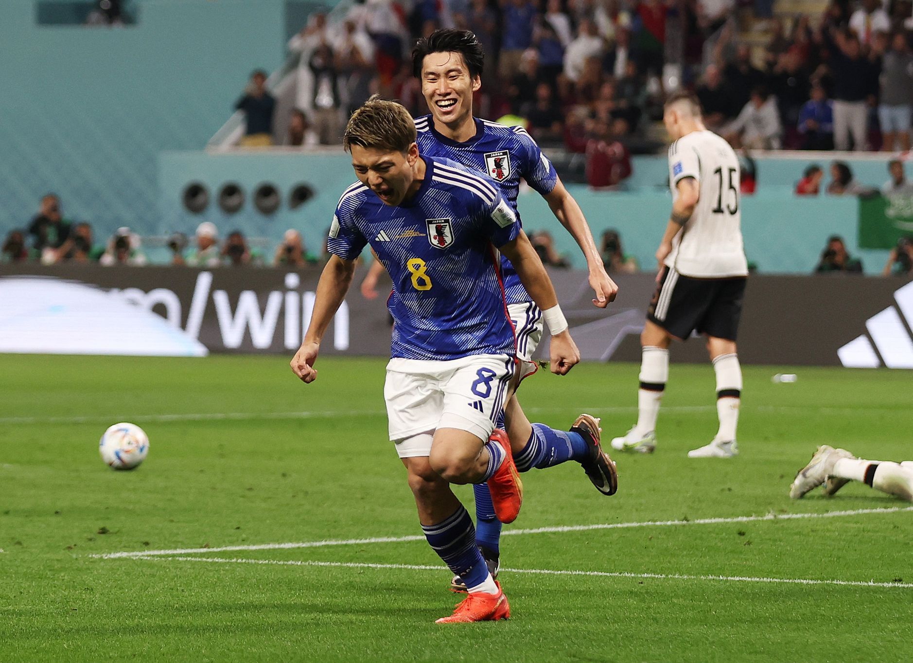 Ricu Doan slaví gól v zápase MS 2022 Německo - Japonsko