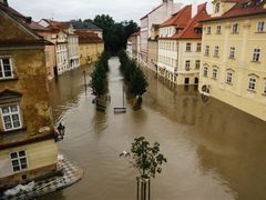 Zatopená Praha.