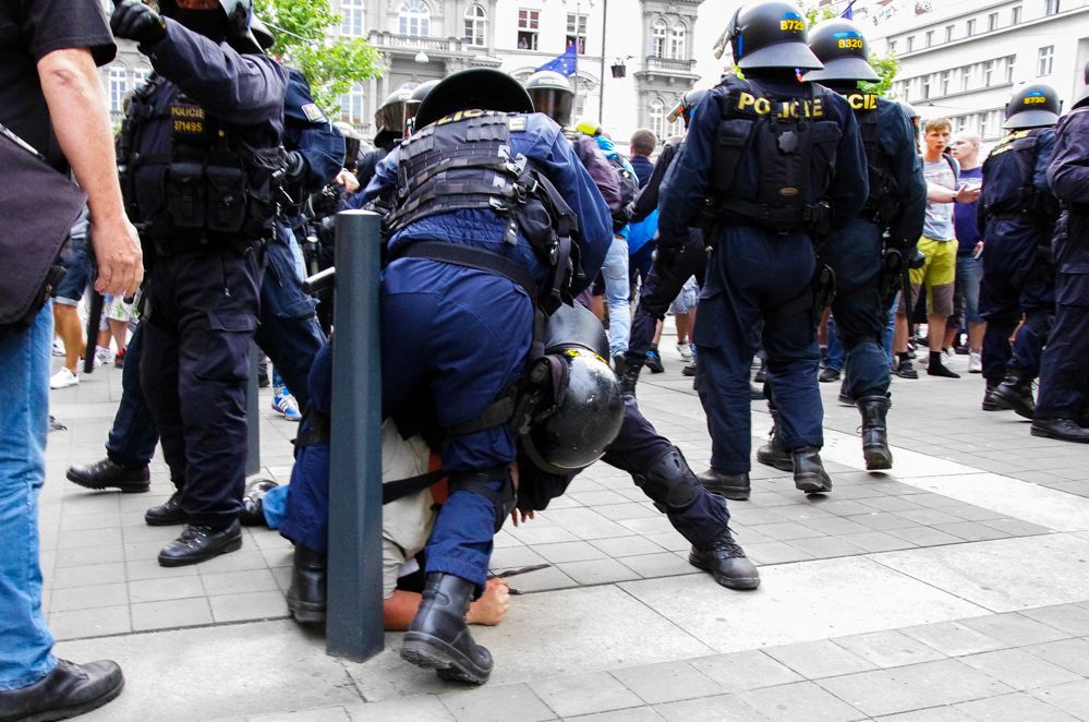 Demonstrace proti imigrantům v Brně
