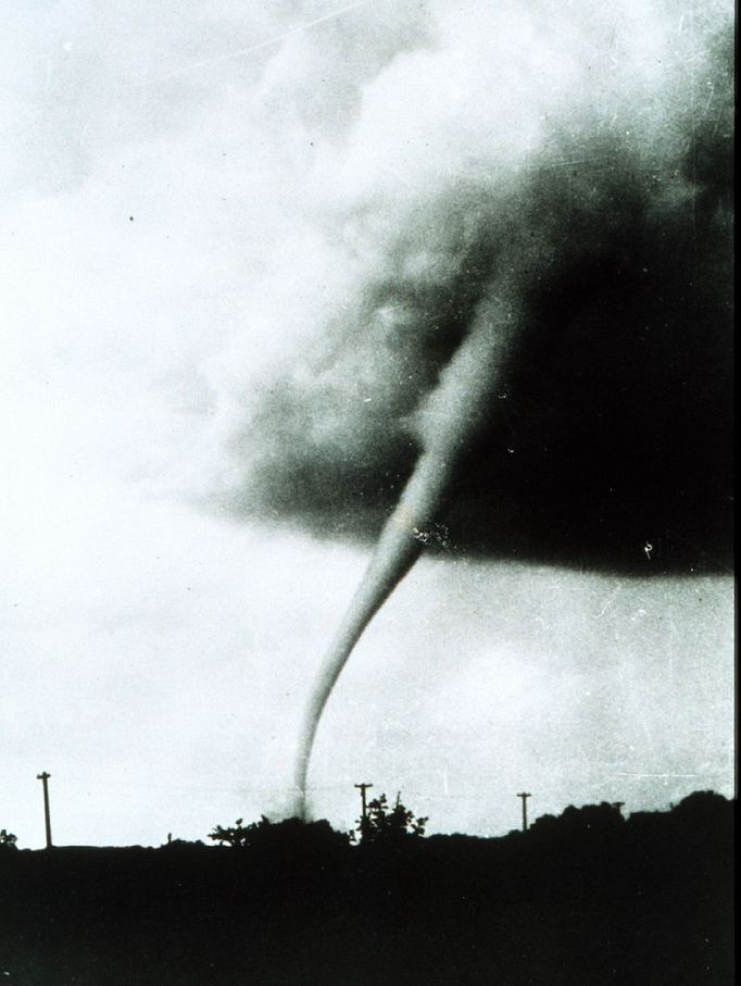 Tornado at Manhattan, Kansas. May 31, 1949.