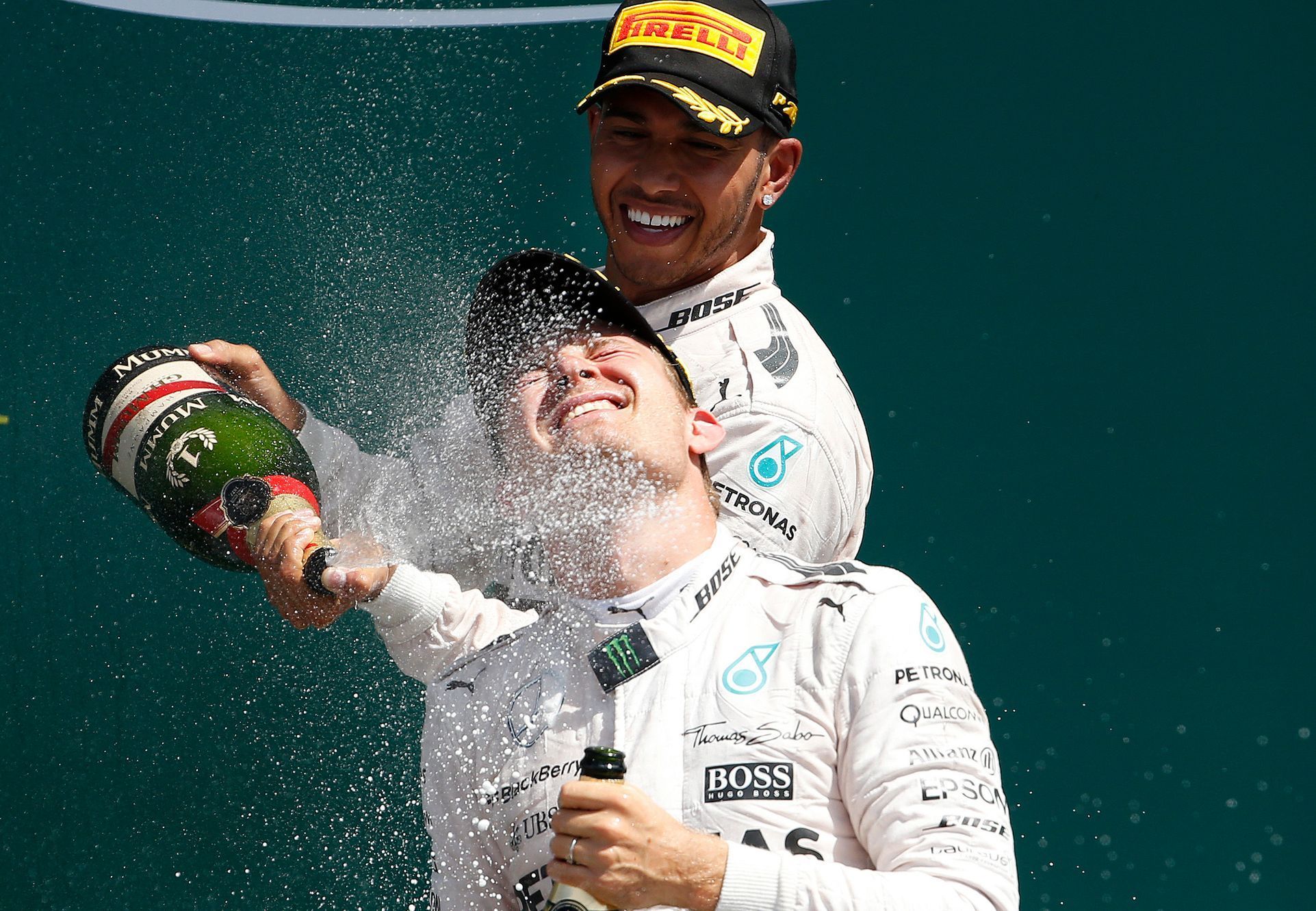 F1, VC Velké Británie: Lewis Hamilton a Nico Rosberg, Mercedes