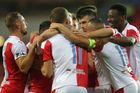 Slavia - Příbram 3:0. Gólman Kolář v závěru proměnil penaltu a pečetil výhru favorita