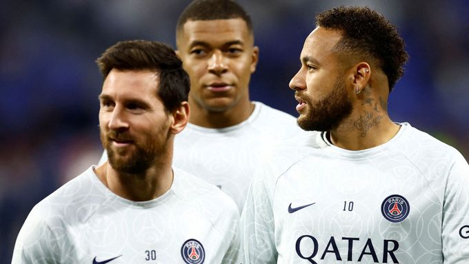 Lionel Messi, Kylian Mbappé a Neymar