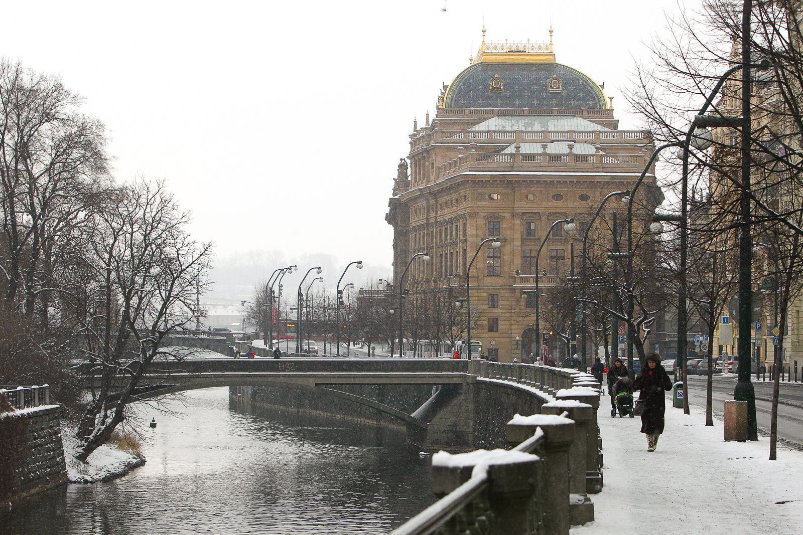 Zasněžená Praha 18.1.2016